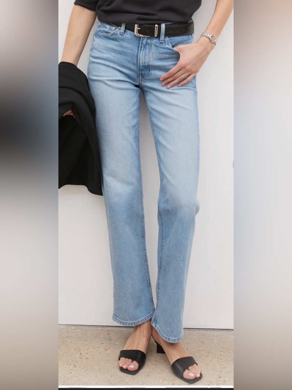 AYR The Roadie Mid Rise Straight Leg Blue Jeans Size 32 LONG